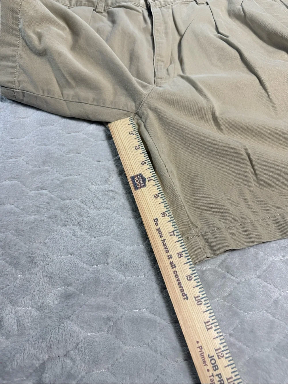 Polo Ralph Lauren Tyler Shorts Size 38 Fits 37 Khaki Pleated Chino Cotton